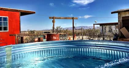 The Original Joshua Tree Homesteader Cabin + Hot Tub