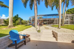 Terrace/patio - Dock Your Boat: Waterfront Cape Coral Home w/ Pool (Cape Coral)