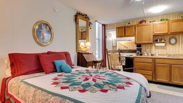 Desk, iron/ironing board, internet, bed sheets
