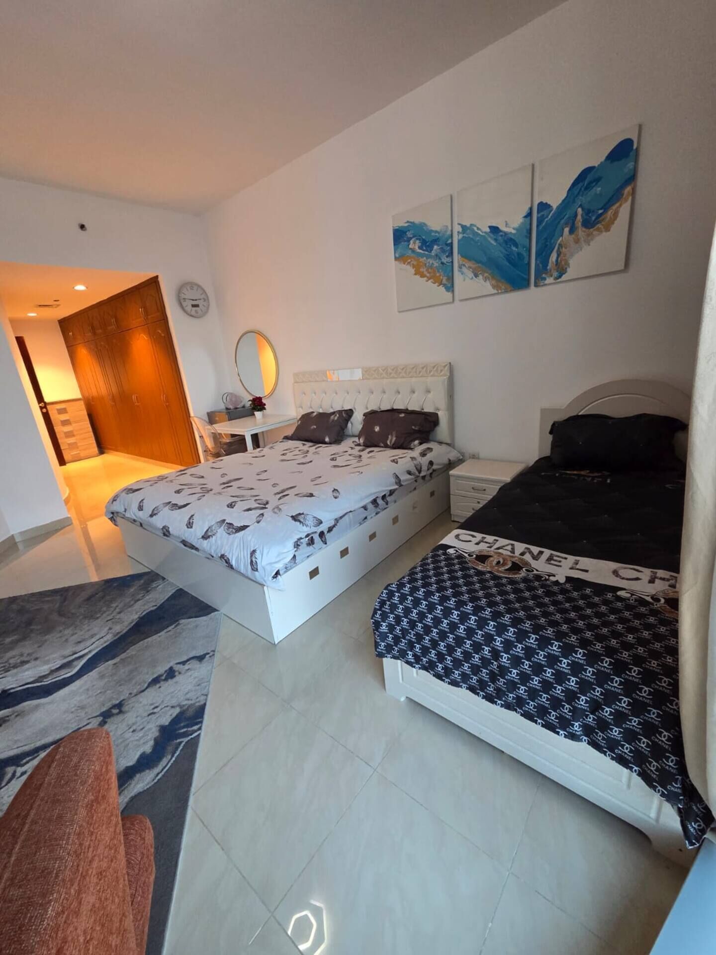 2 bedrooms, iron/ironing board