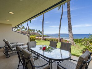 Outdoor dining - Walk to Beach in Seconds - Makena Surf B106 (Wailea)