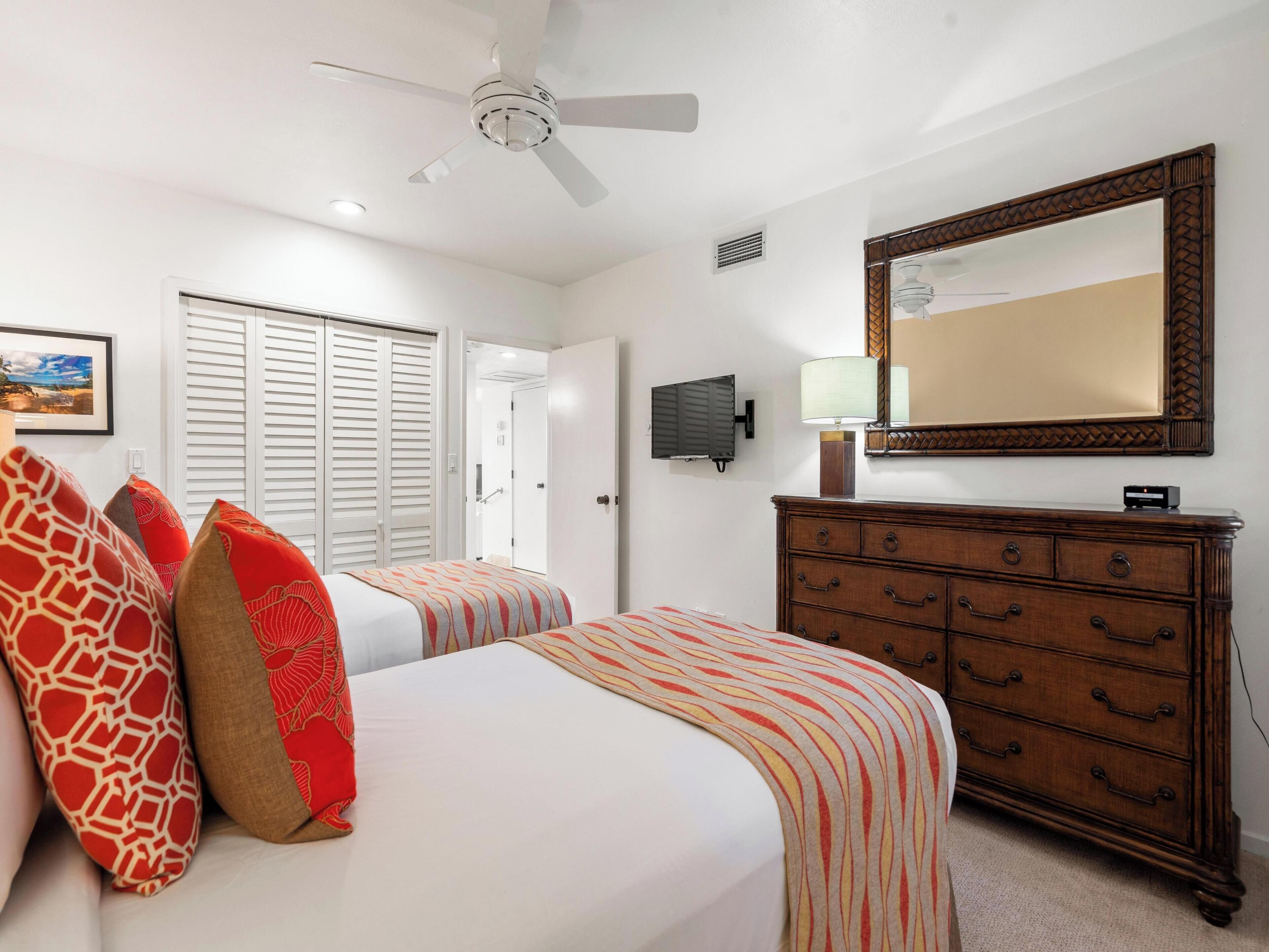 2 bedrooms, iron/ironing board, WiFi, bed sheets