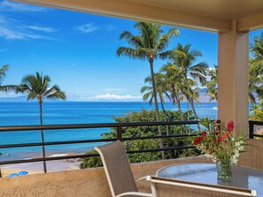 Outdoor dining - Polo Beach Club 508 - 2 Bedroom Oceanfront Condo (Wailea)