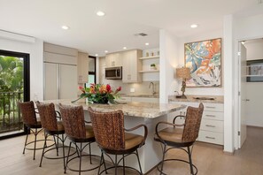 Fridge, microwave, oven, stovetop - Wailea Elua Village 2104 - 2 Bedroom Garden View Condo (Wailea)