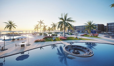 6 outdoor pools
