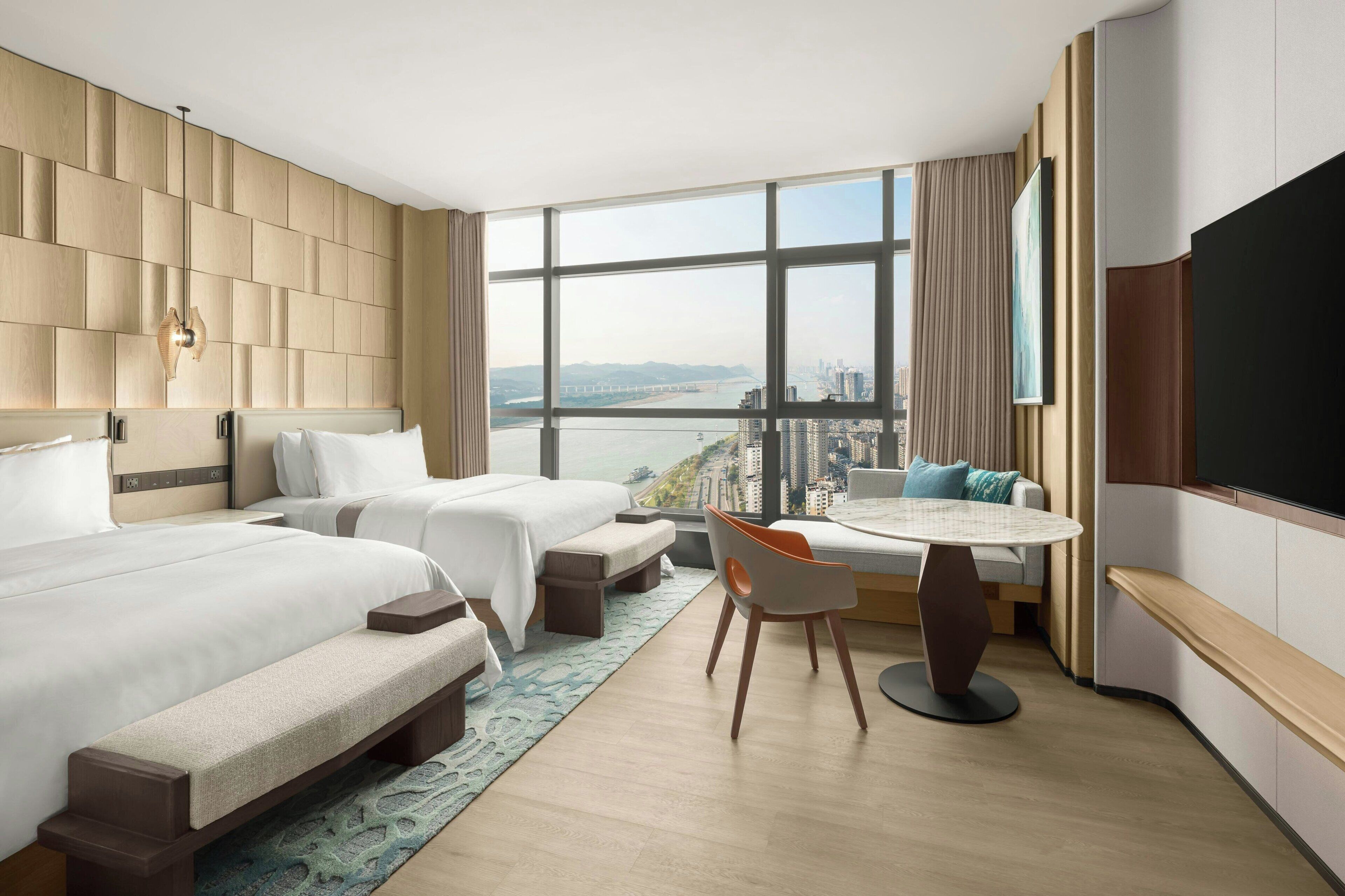 Club Room, 2 Single Beds, River View