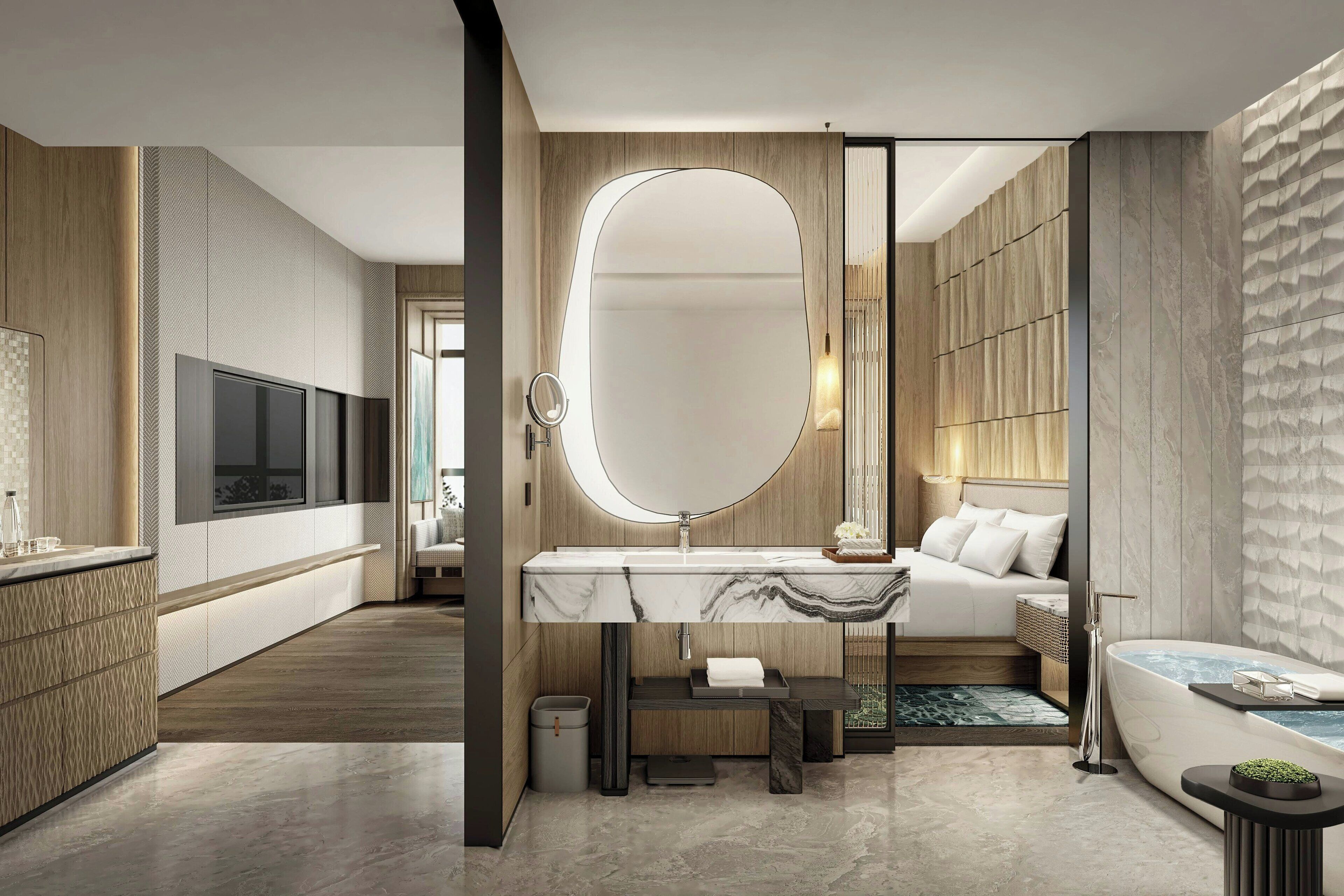 Deluxe Room, 1 King Bed | Bathroom