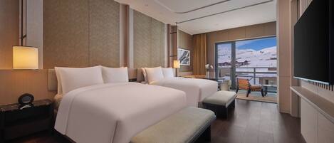 Down duvets, memory-foam beds, minibar, in-room safe