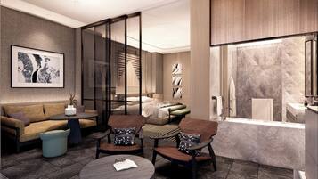 Down duvets, memory-foam beds, minibar, in-room safe