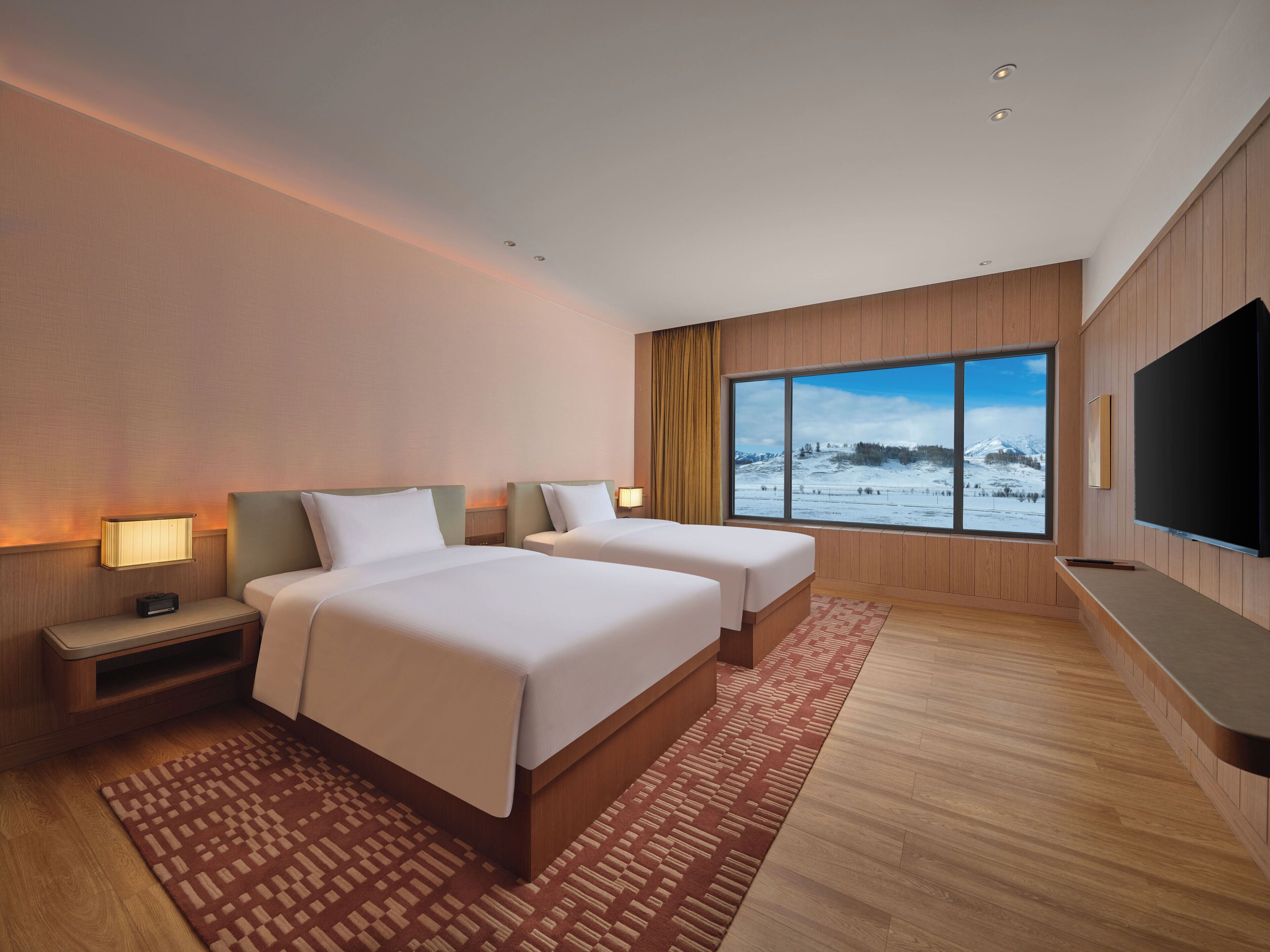 Down duvets, memory-foam beds, minibar, in-room safe