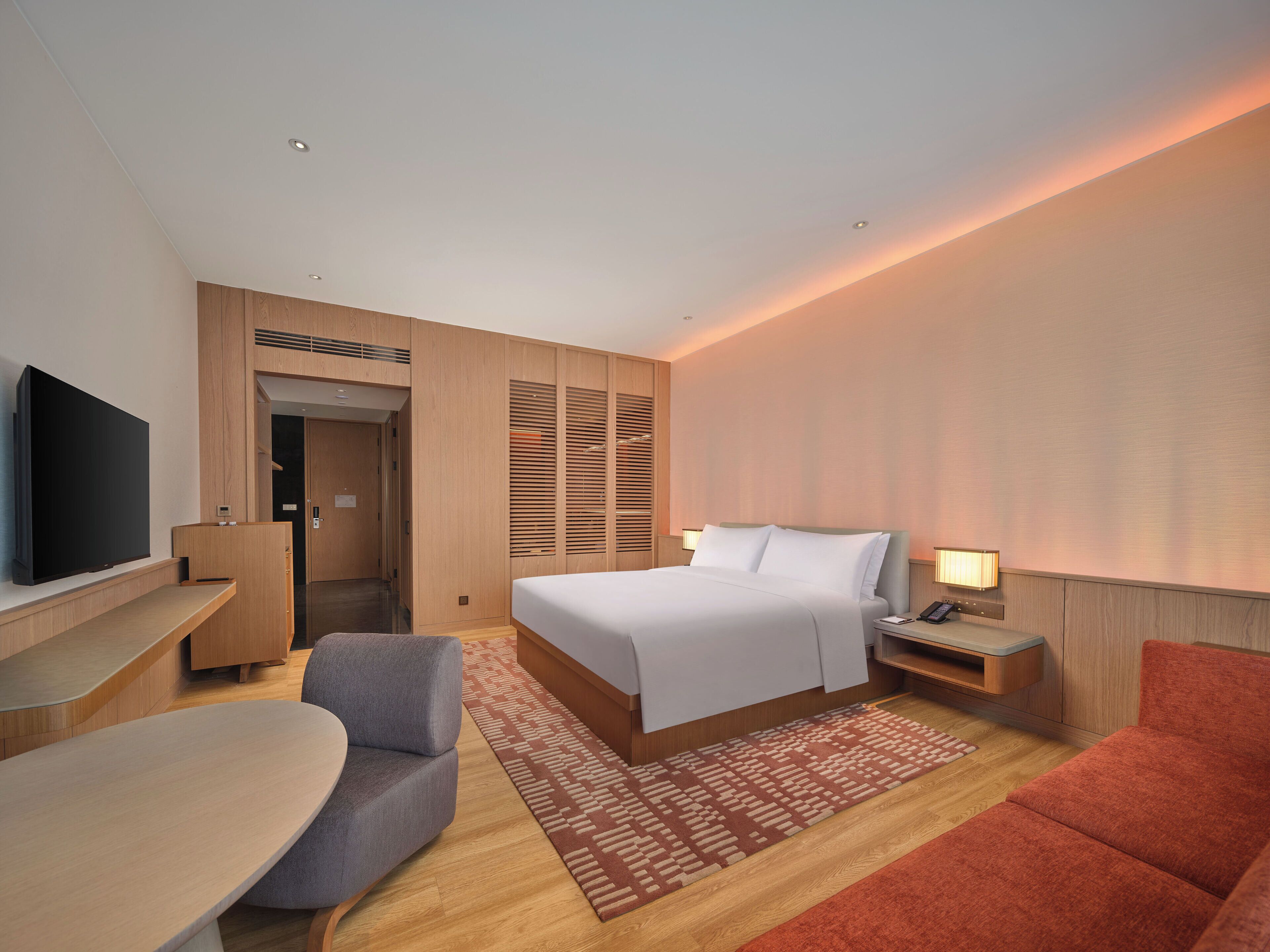 Down duvets, memory-foam beds, minibar, in-room safe