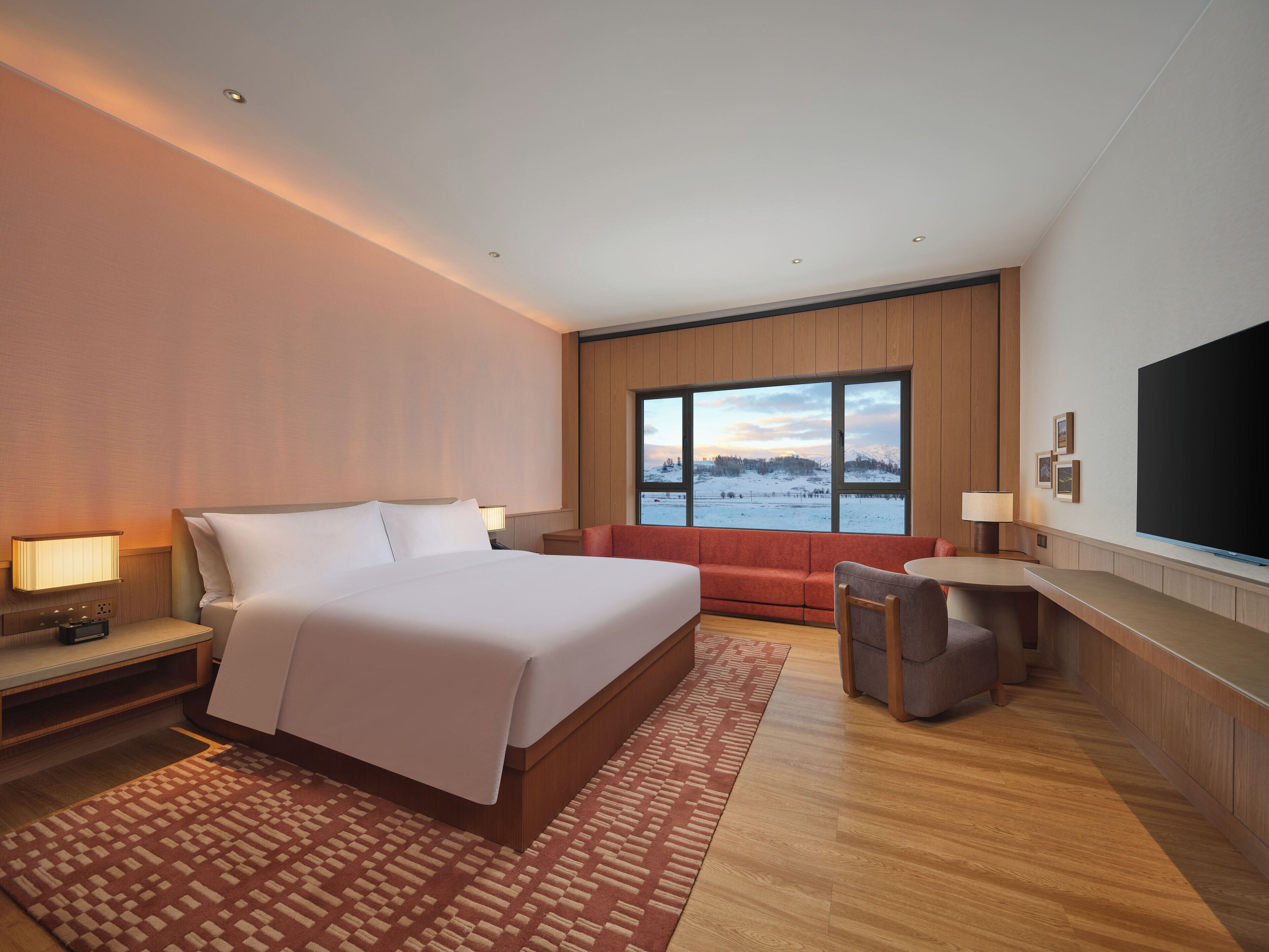 Down duvets, memory-foam beds, minibar, in-room safe