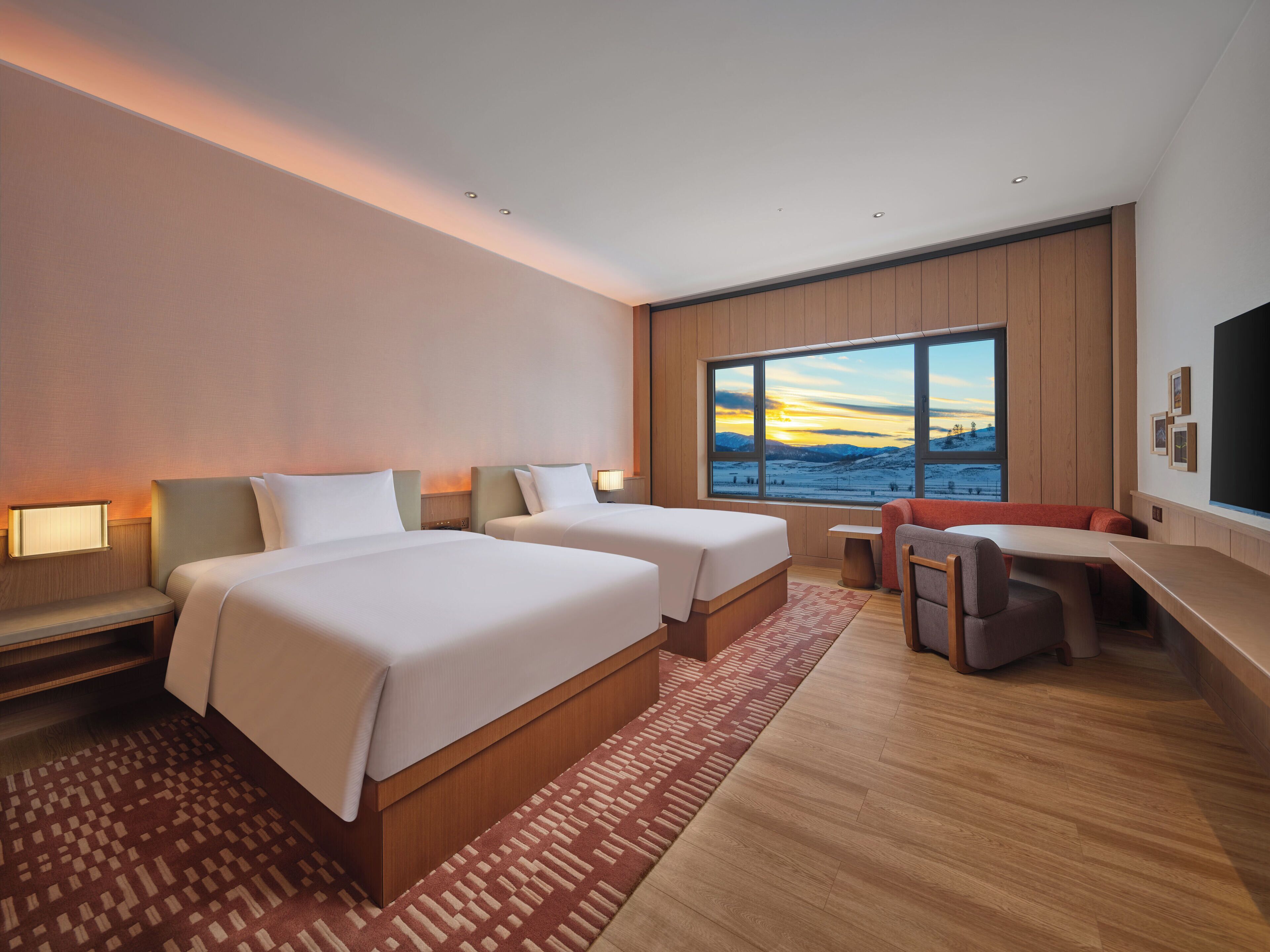 Down duvets, memory-foam beds, minibar, in-room safe