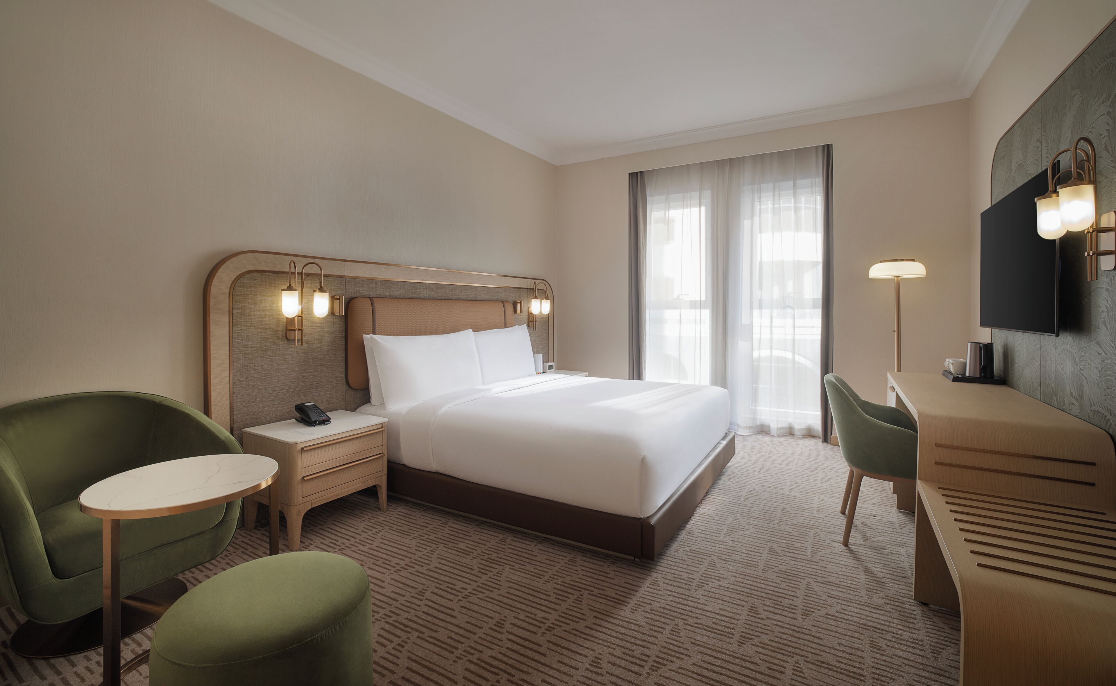 Ropa de cama de alta calidad, edredón, camas Select Comfort y minibar 