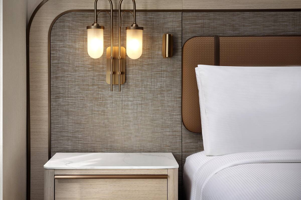 Premium bedding, down comforters, Select Comfort beds, minibar