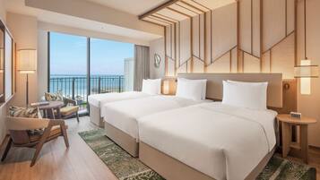 TWIN DELUXE ROOM OCEAN VIEW | Hypo-allergenic bedding, down comforters, minibar, in-room safe