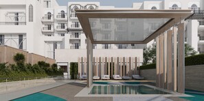 Hồ bơi ngoài trời phục vụ theo mùa 