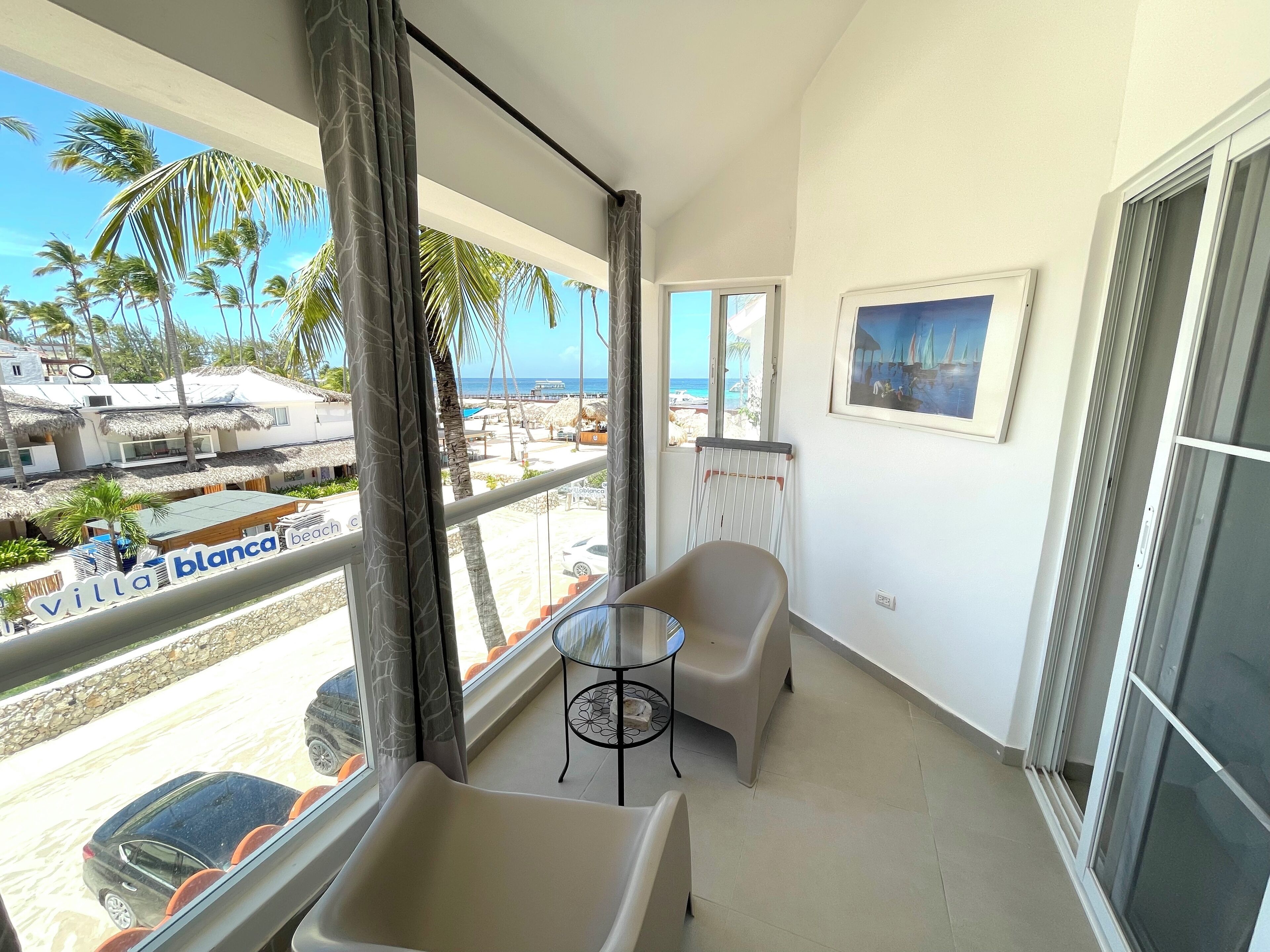 Huoneisto, 1 makuuhuone, merinäköala | Parveke