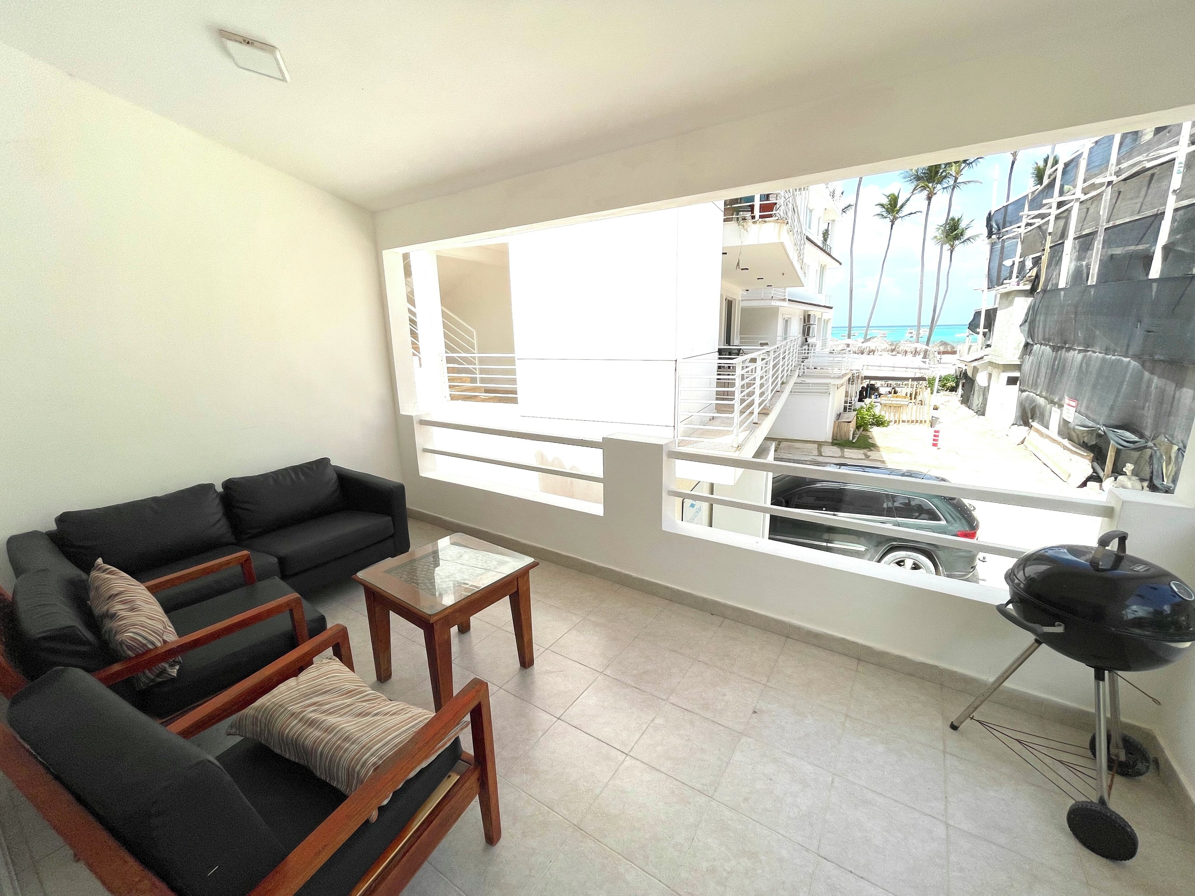 Huoneisto, parveke, merinäköala | Terassi/patio