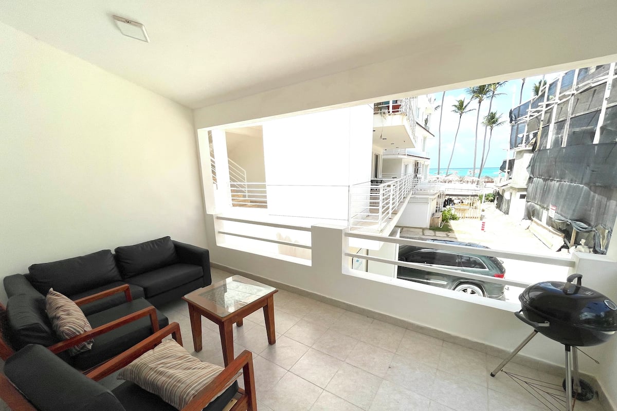 Apartamento, sacada, vista para o mar | Terraço/pátio