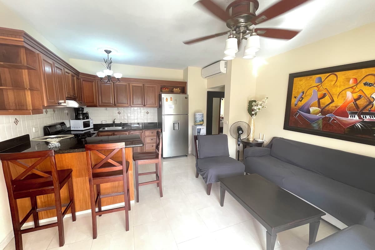 Apartment, 2 Bedrooms, Pool View | Living area | LCD TV