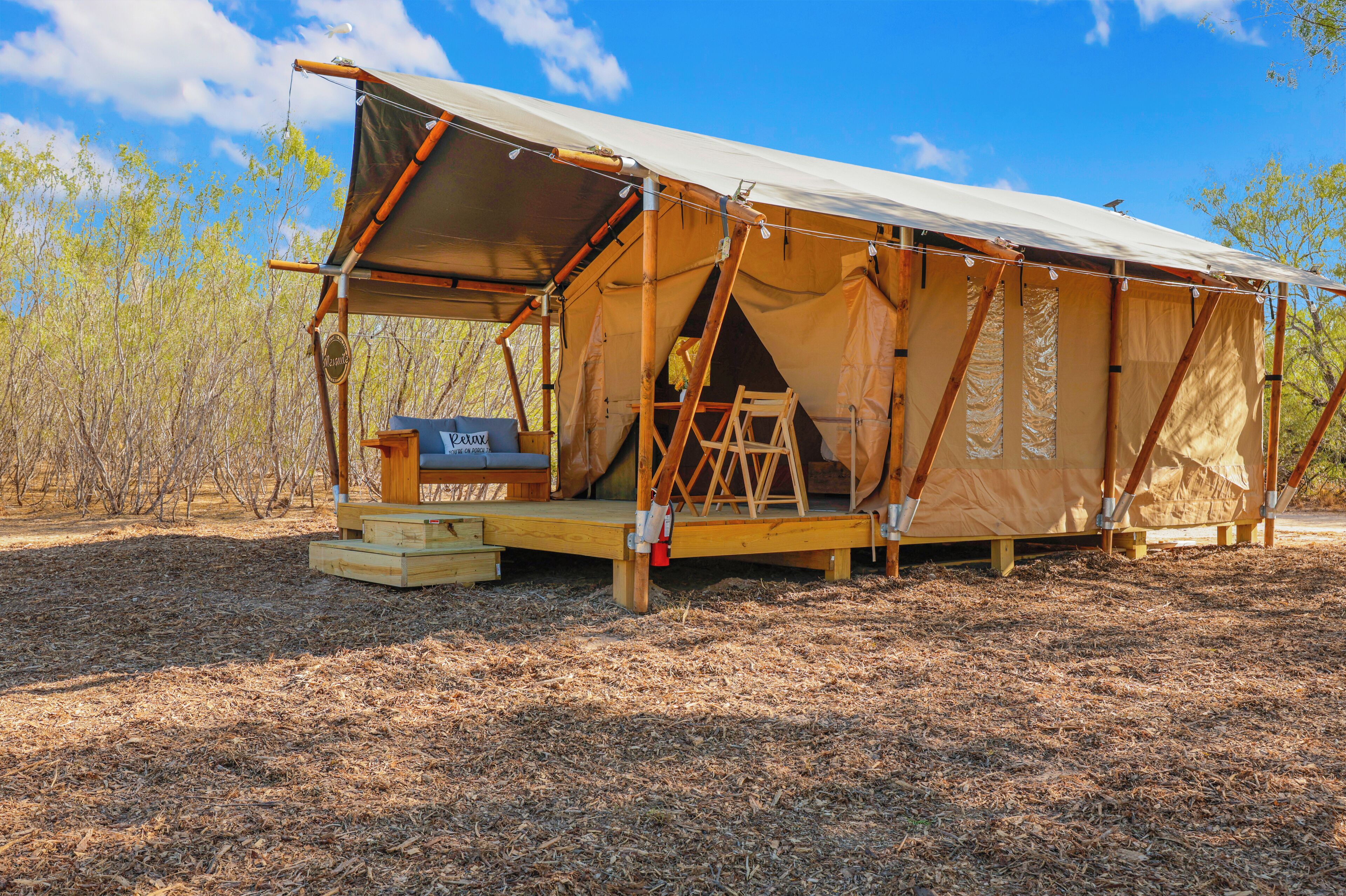 Glamping Tent 6 | Blackout drapes, iron/ironing board, free WiFi, bed sheets