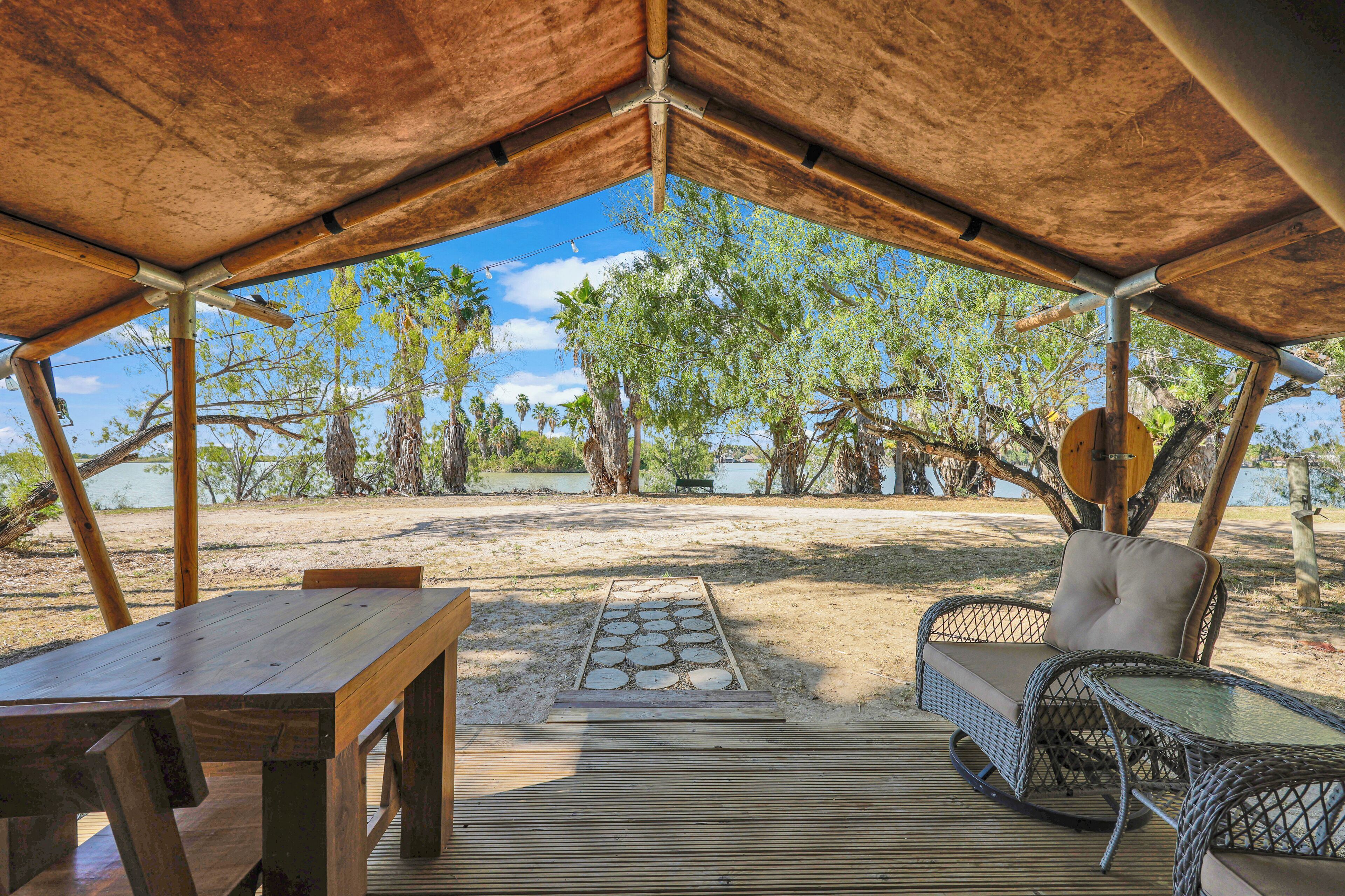 Glamping Tent 2 | Blackout drapes, iron/ironing board, free WiFi, bed sheets