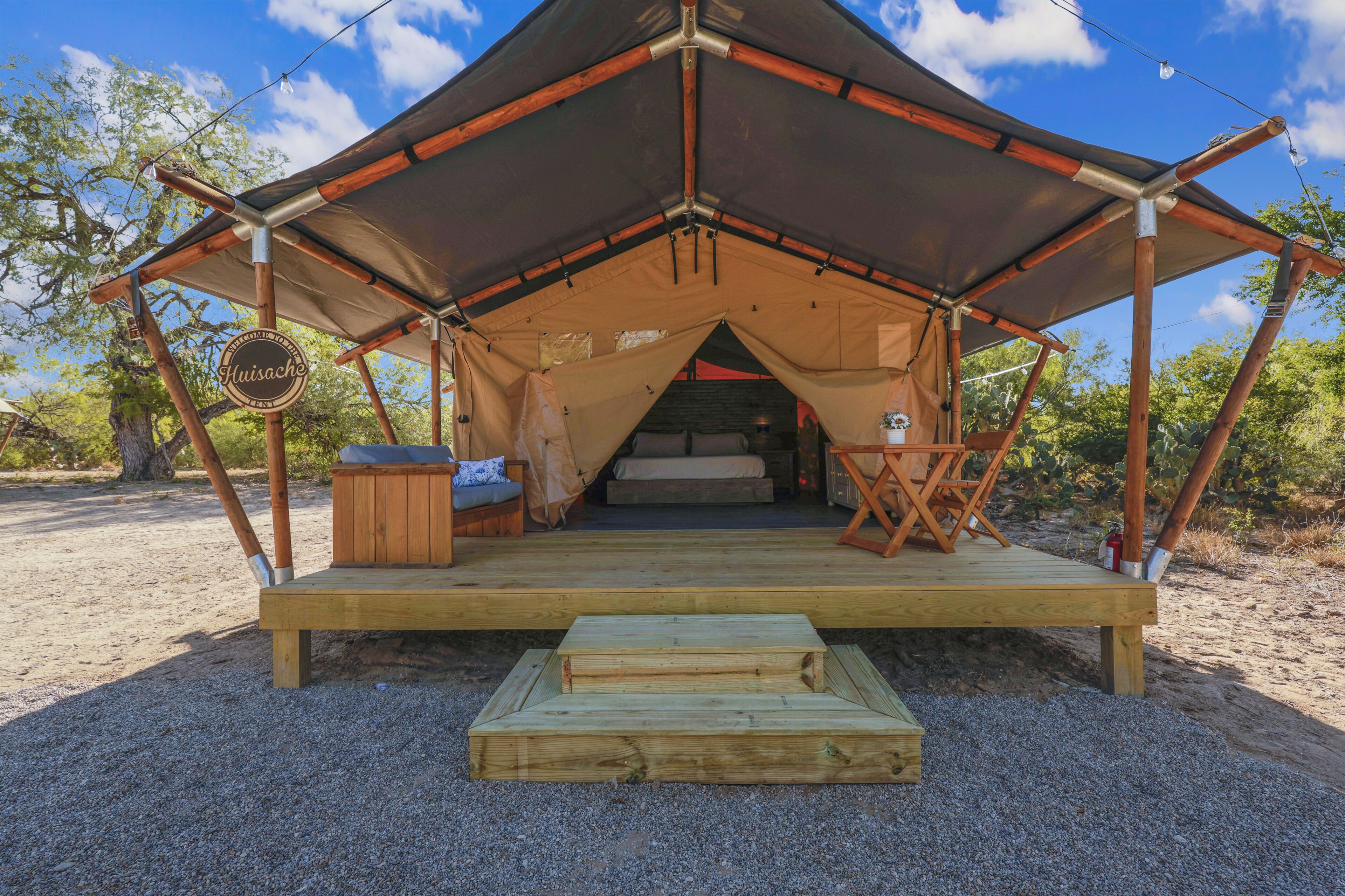 Glamping Tent 5 | Blackout drapes, iron/ironing board, free WiFi, bed sheets