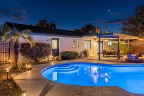 Outdoor pool, a heated pool