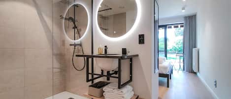 Shower, hair dryer