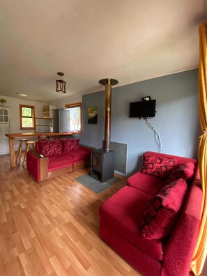 Family Cabin, Patio, Hill View | Living area