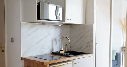 Appartement T2 rĂ©novĂ© cĆur de Paray vue clocher Basilique