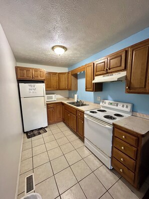 Private kitchen - 3 Bedroom charming Cabin on Dale Hollow Lake at Wolf River Resort and Marina (Albany)