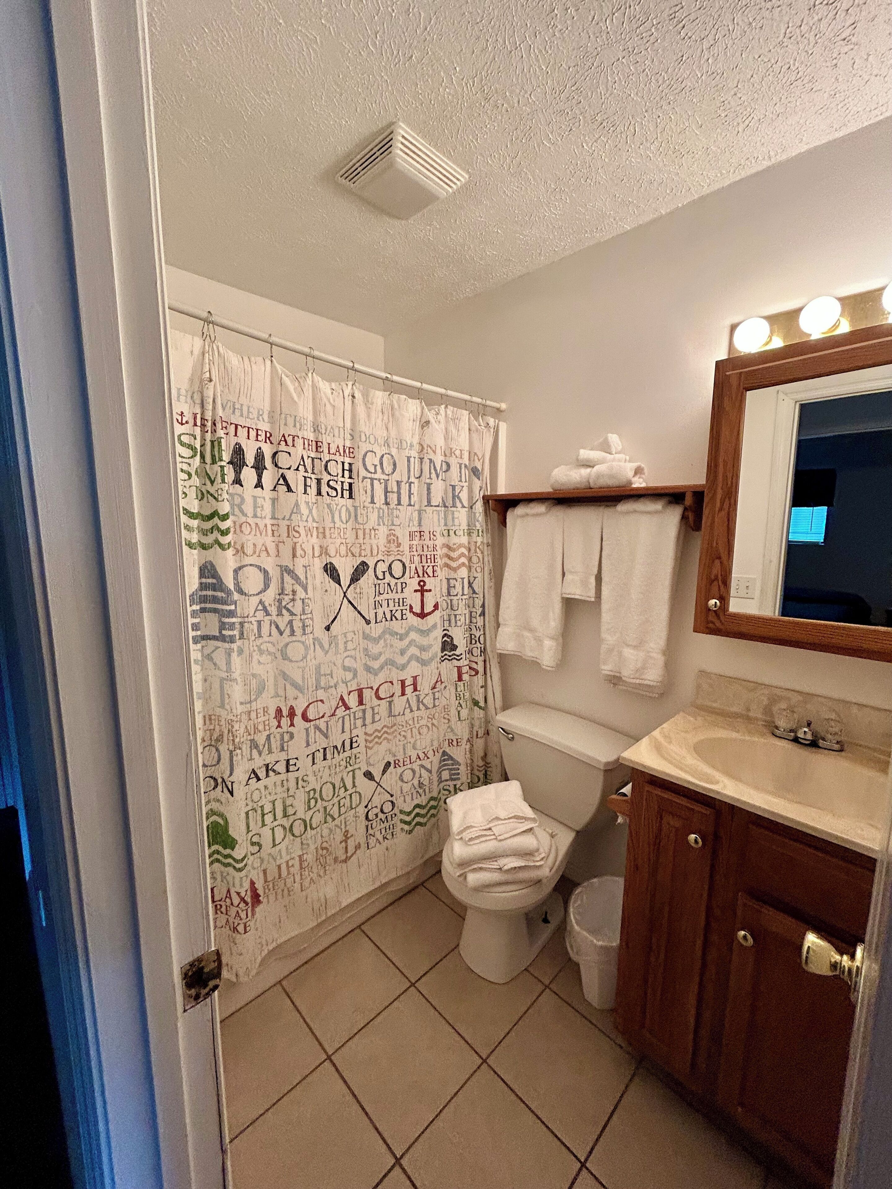 Towels, soap, toilet paper