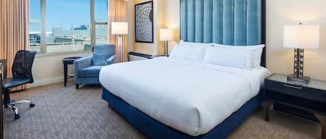 In-room safe, desk, laptop workspace, blackout drapes