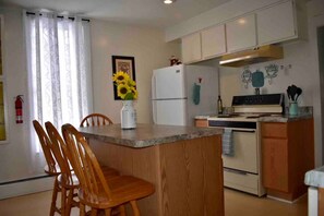 Fridge, microwave, oven, stovetop - Cozy 2nd story Flat near downtown (Adrian)