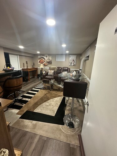 Cozy private one bedroom basement apartment with private parking and entrance.