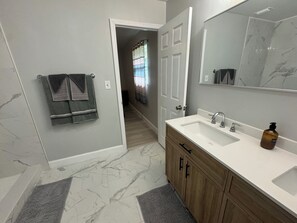 Towels, soap, toilet paper