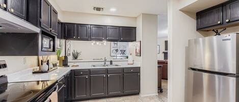 Microwave, oven, stovetop, dishwasher