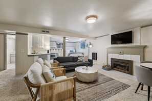 Living area - Historic Seaside Beach Home | Deck, Hot Tub, Games (Seaside)