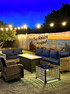 Terrace/patio - Family Beach Retreat with Playground + Putting Green (Holden Beach)