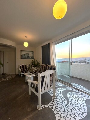 Design Apartment, Balcony, City View | Living area