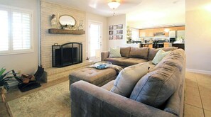 Smart TV, fireplace, printers