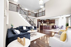 Living area - Cozy Retreat • Heated Pool • Fireplace • Workspace (Cambridge)