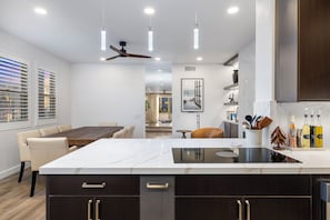 Microwave, oven, stovetop, dishwasher