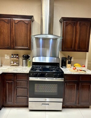 Microwave, oven, stovetop, dishwasher