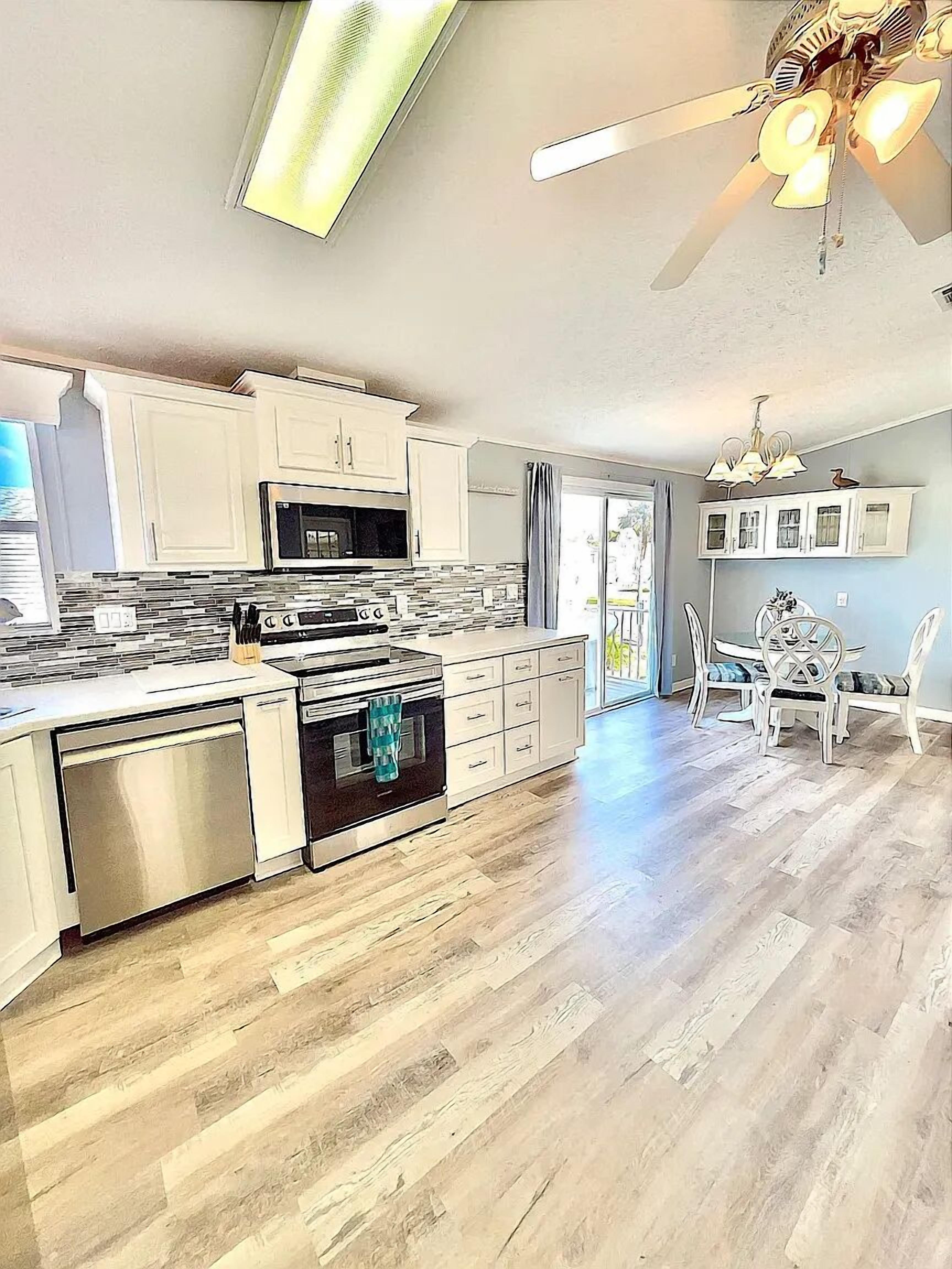 Microwave, oven, stovetop, dishwasher