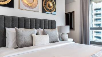 Deluxe Apartment, 1 Bedroom, Balcony, City View | Individually decorated, individually furnished, desk, iron/ironing board