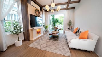 Panoramic-Villa, 3 Schlafzimmer, eigenes Bad, Meerseite | Wohnbereich