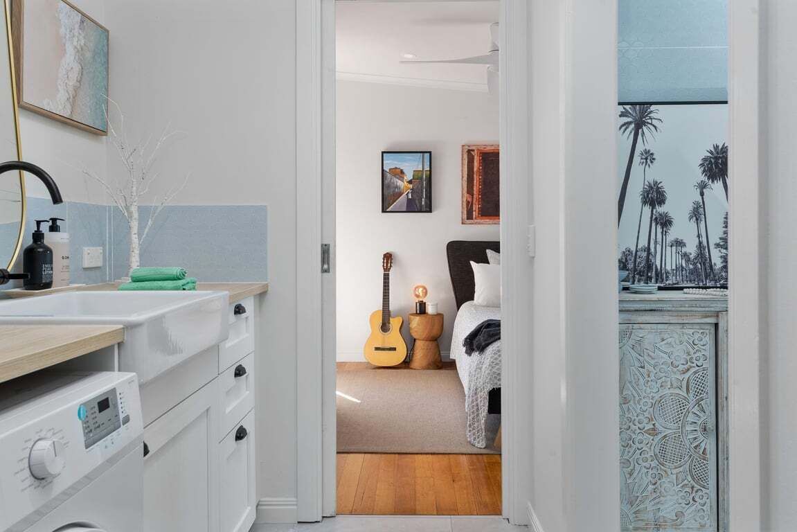 Hair dryer, towels, toilet paper